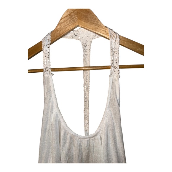 Jen’s Pirates Booty White Low Back Gauze Tank Top XS - Picture 2 of 6